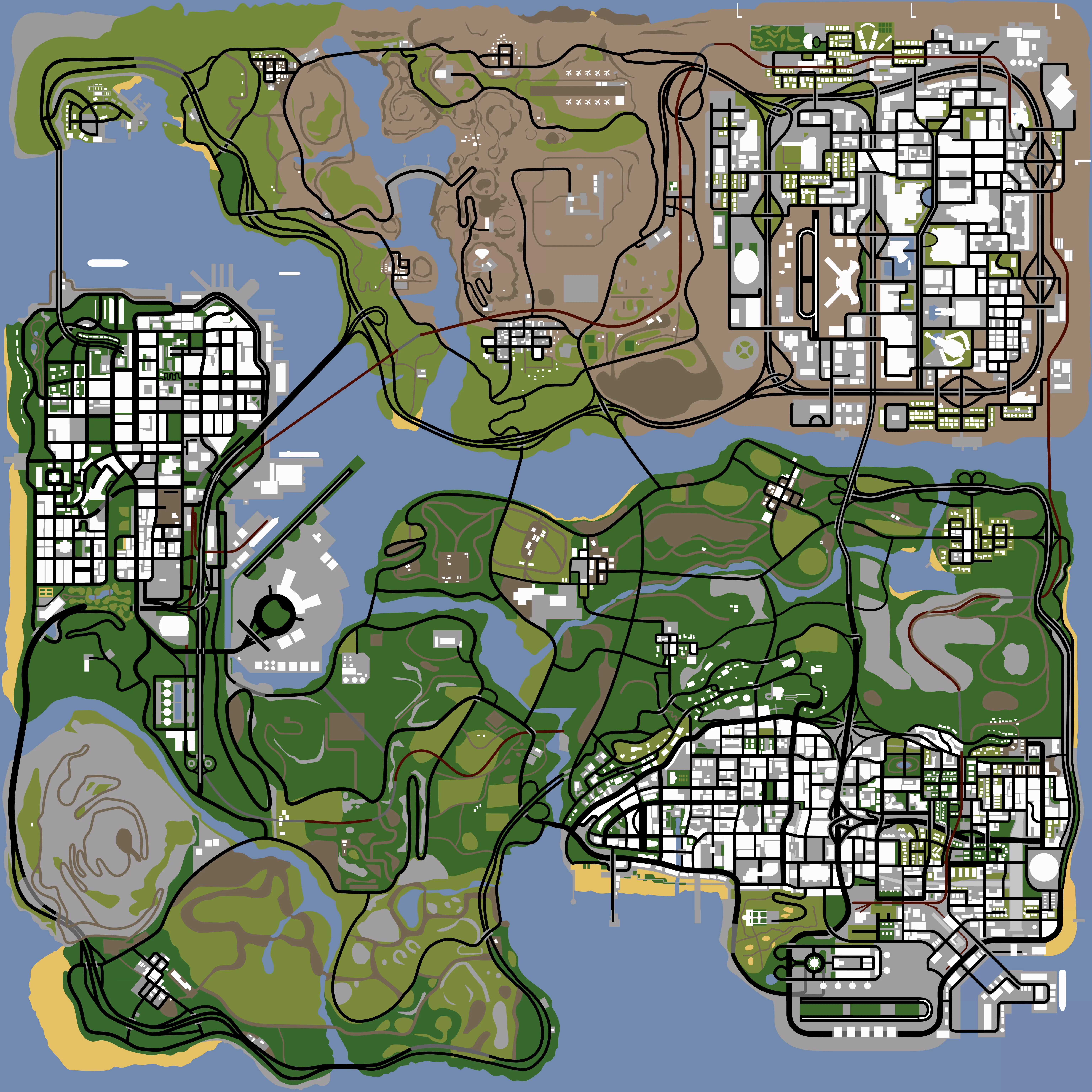 San Andreas map